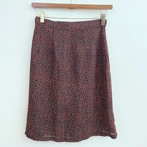 Vintage Floral Midi Skirt